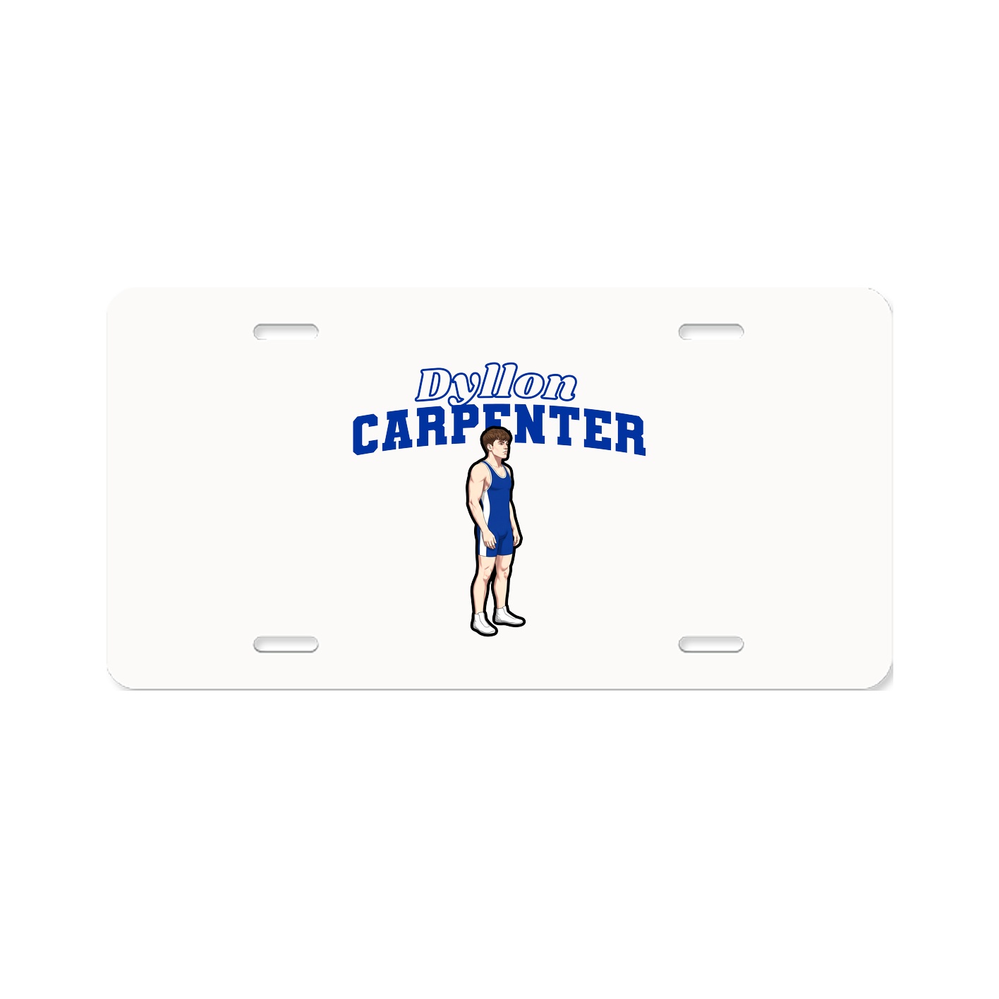 License Plate — Name Arch in Classic