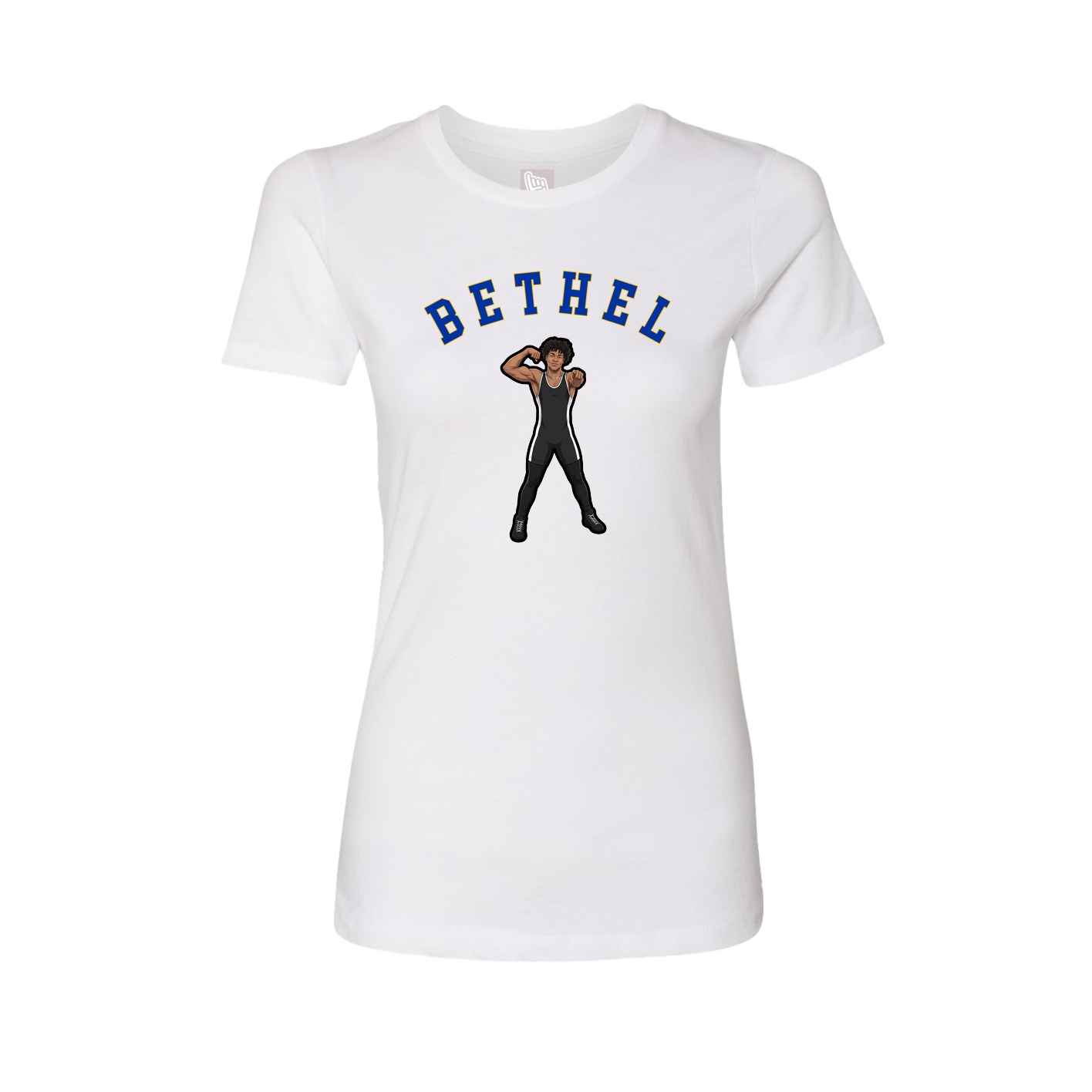 Fitted Women's Tee — Shirsey Arch in White