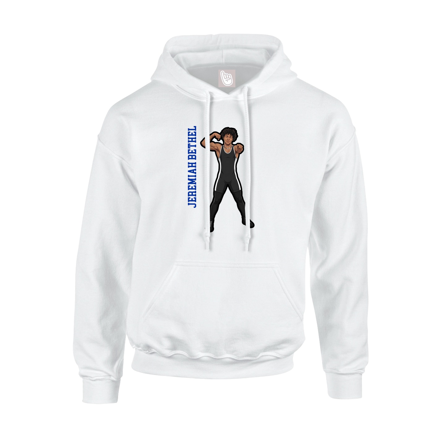 Hoodie — Name Vertical in White