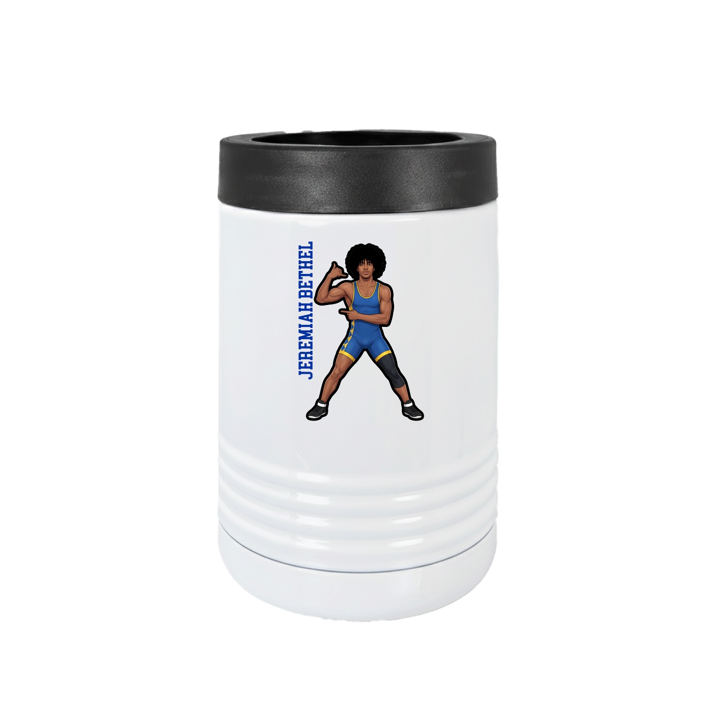 Beverage Holder — Name Vertical in White