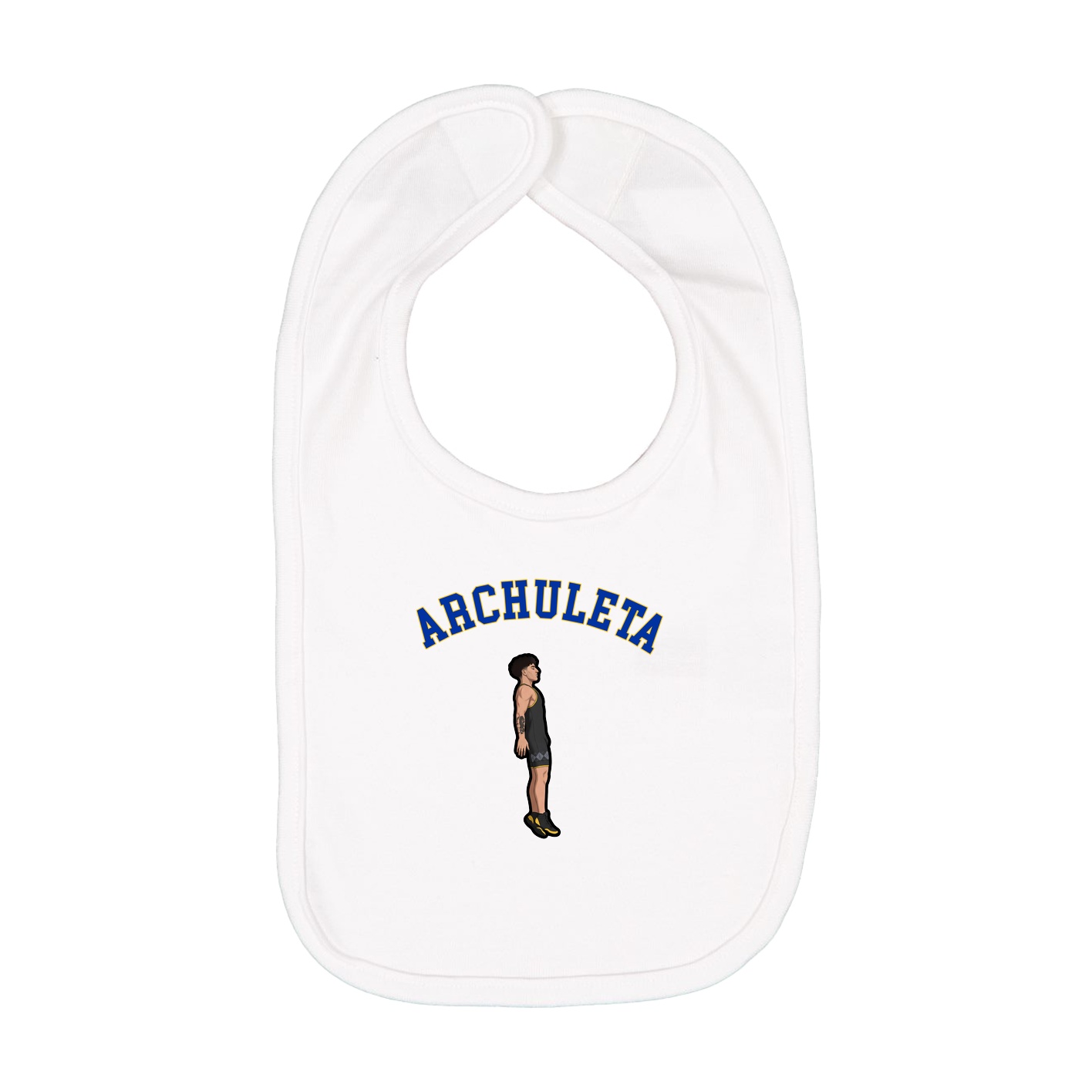 Infant Bib — Shirsey Arch in White