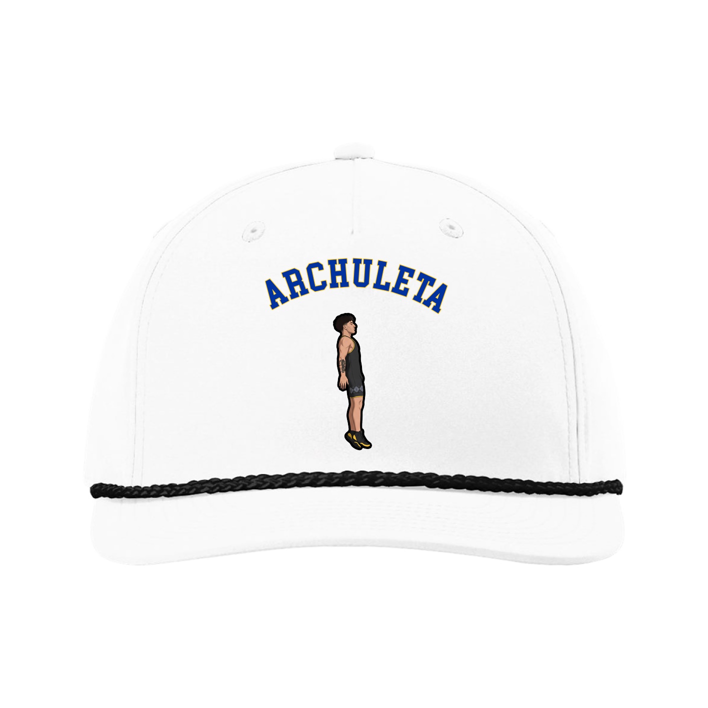 Five-Panel Classic Rope Cap — Shirsey Arch in White