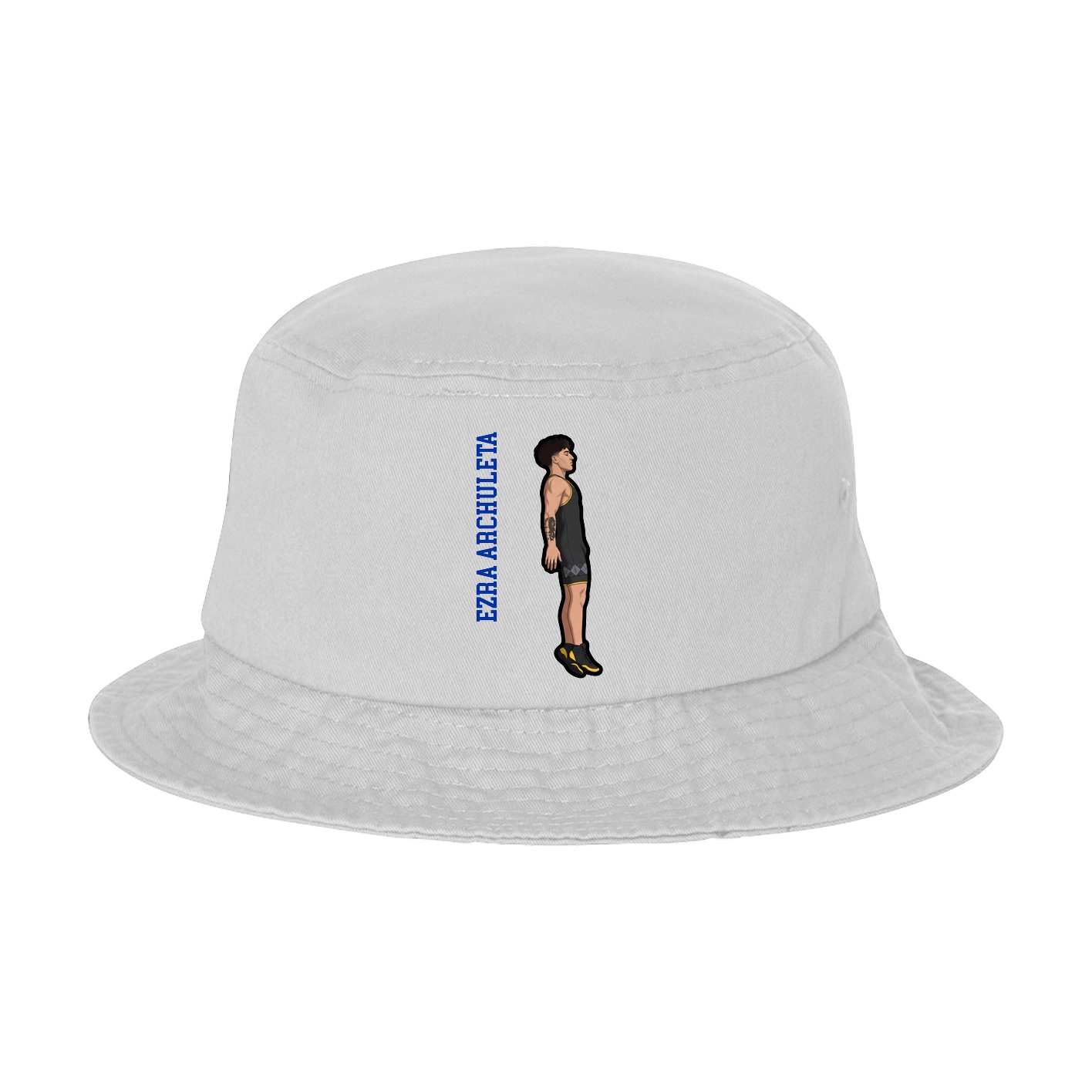 Bucket Cap — Name Vertical in White