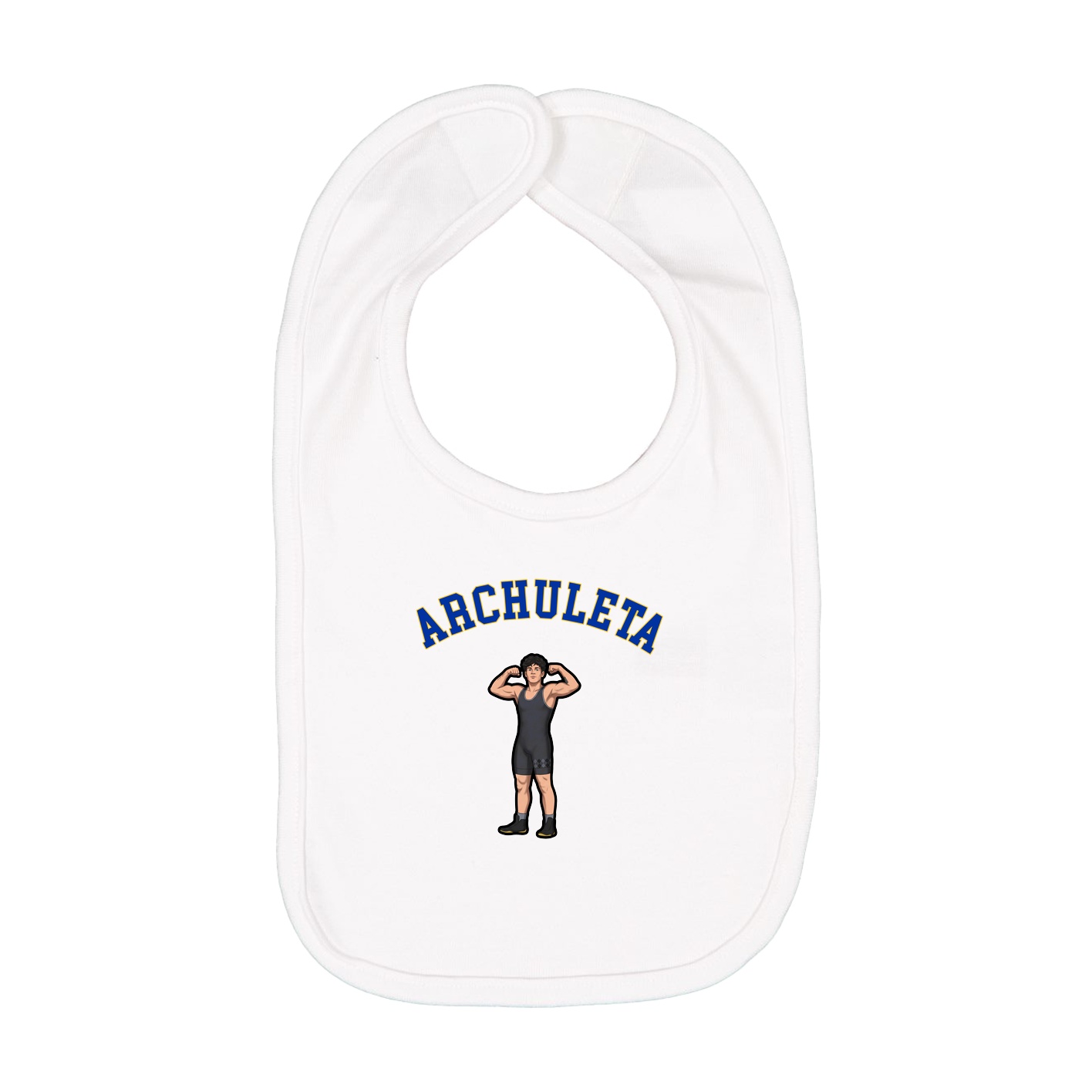 Infant Bib — Shirsey Arch in White