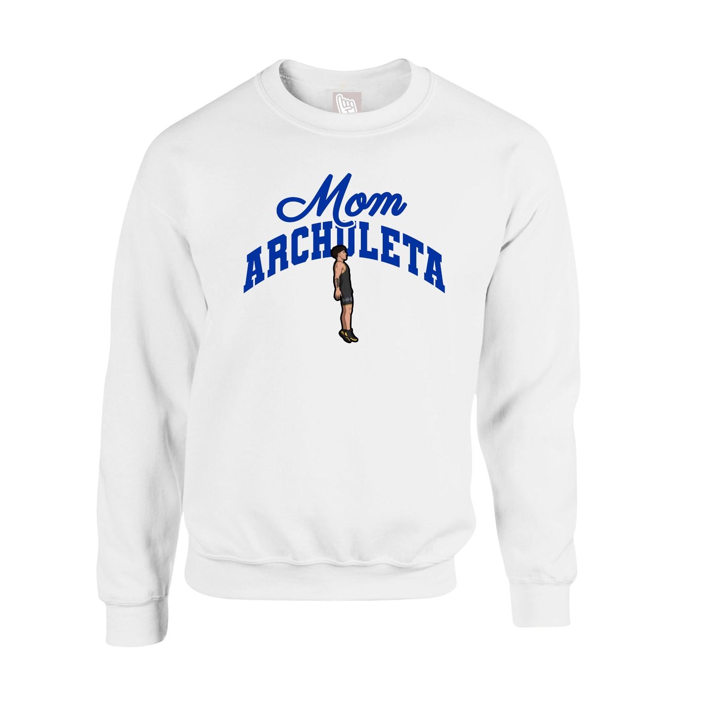 Fleece Crew — Mothers Day Arch in White