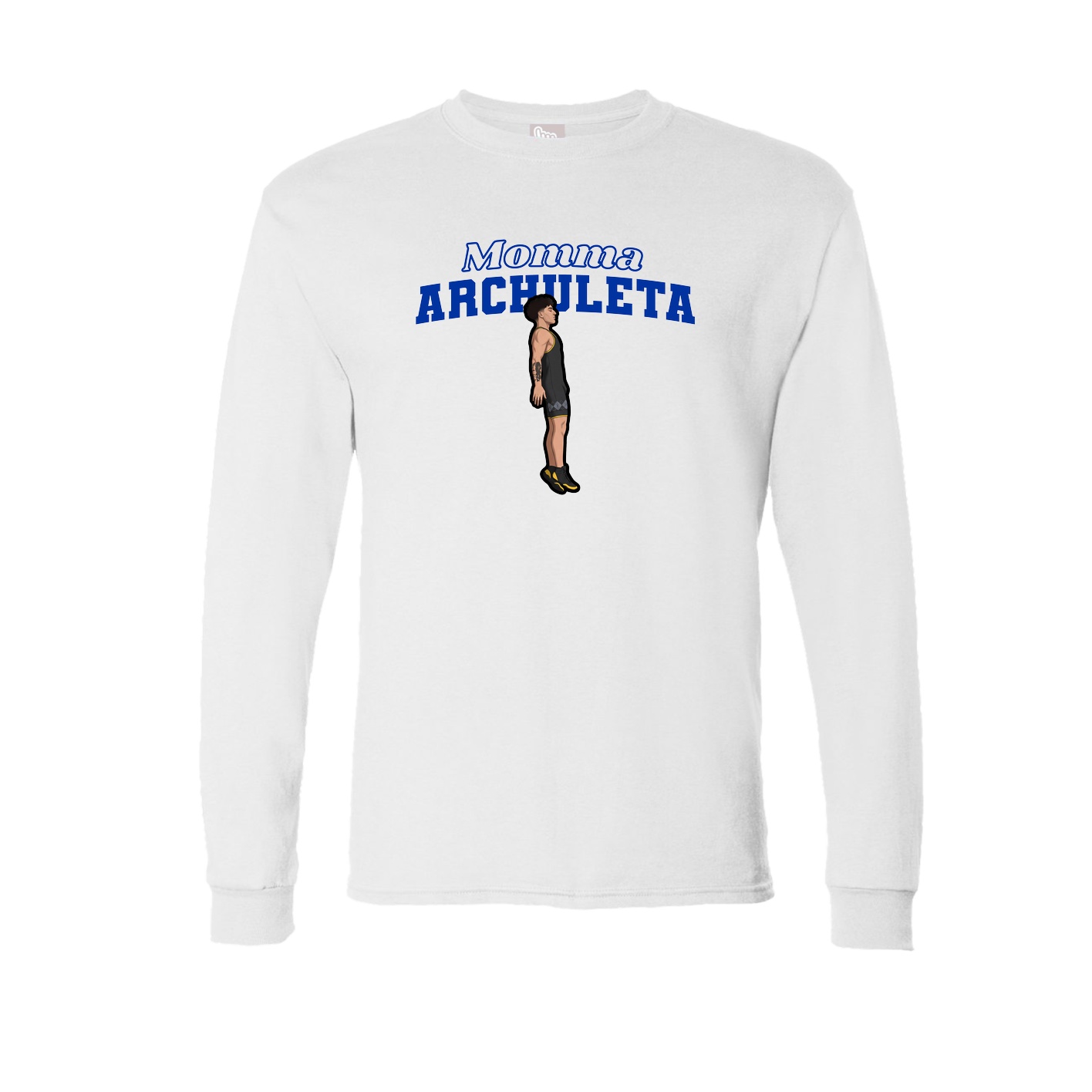 Long Sleeve Tee — Mothers Day Block in White