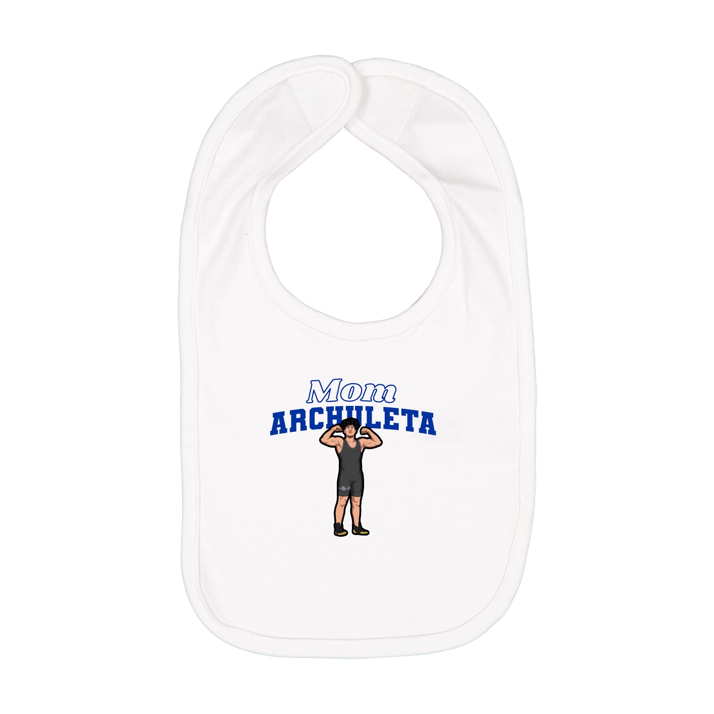 Infant Bib — Mothers Day Block in White