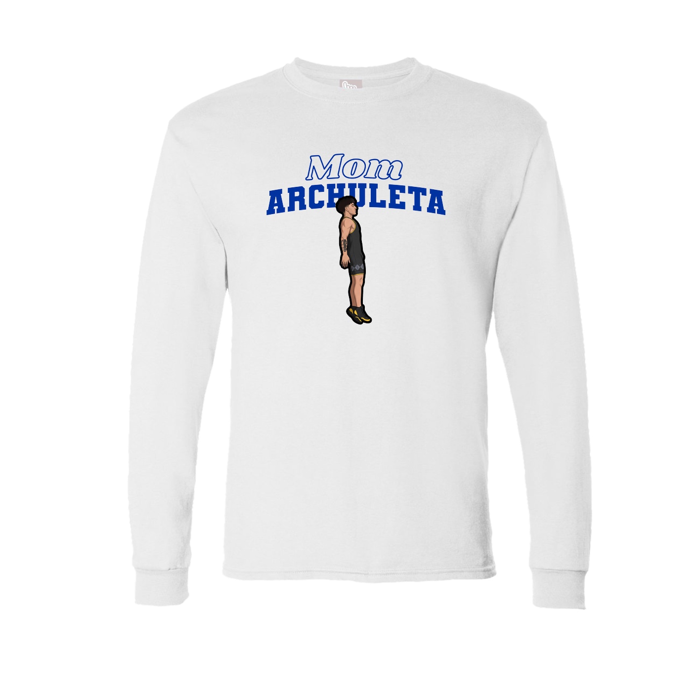 Long Sleeve Tee — Mothers Day Block in White