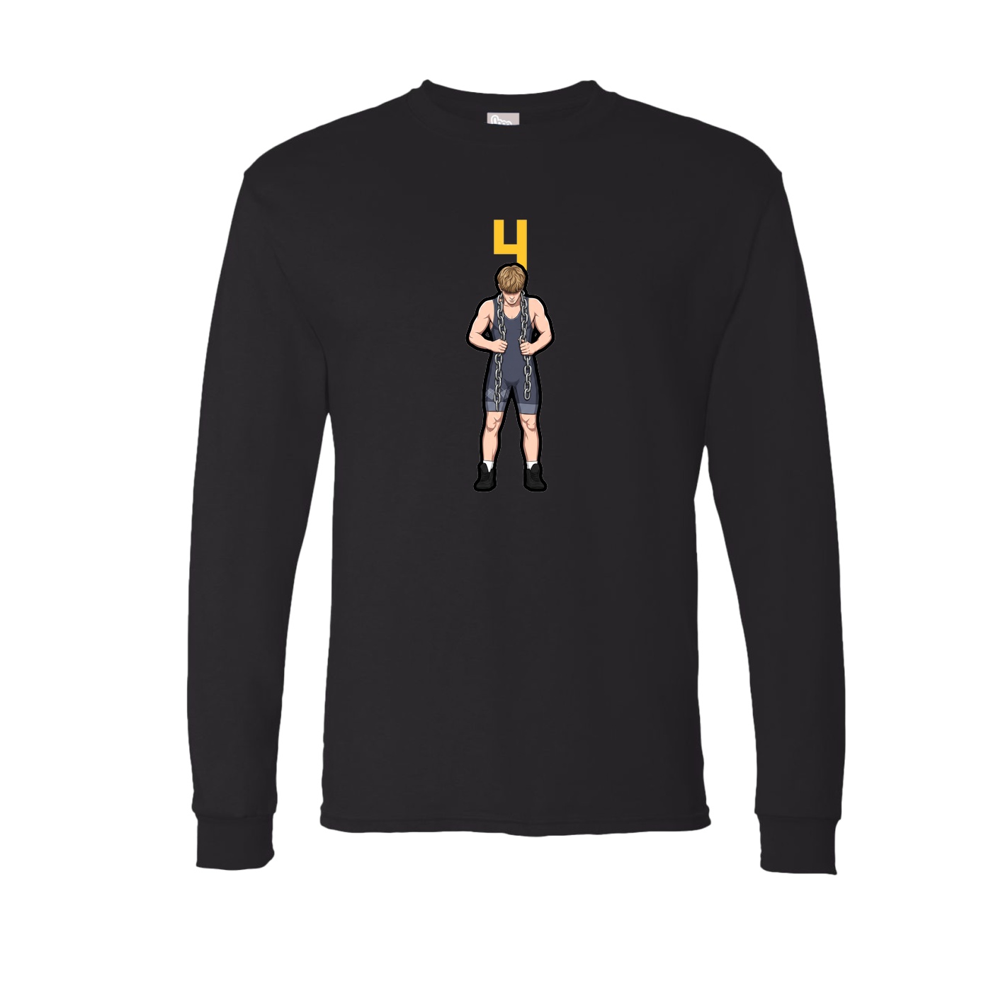 Long Sleeve Tee — Number Top in Black