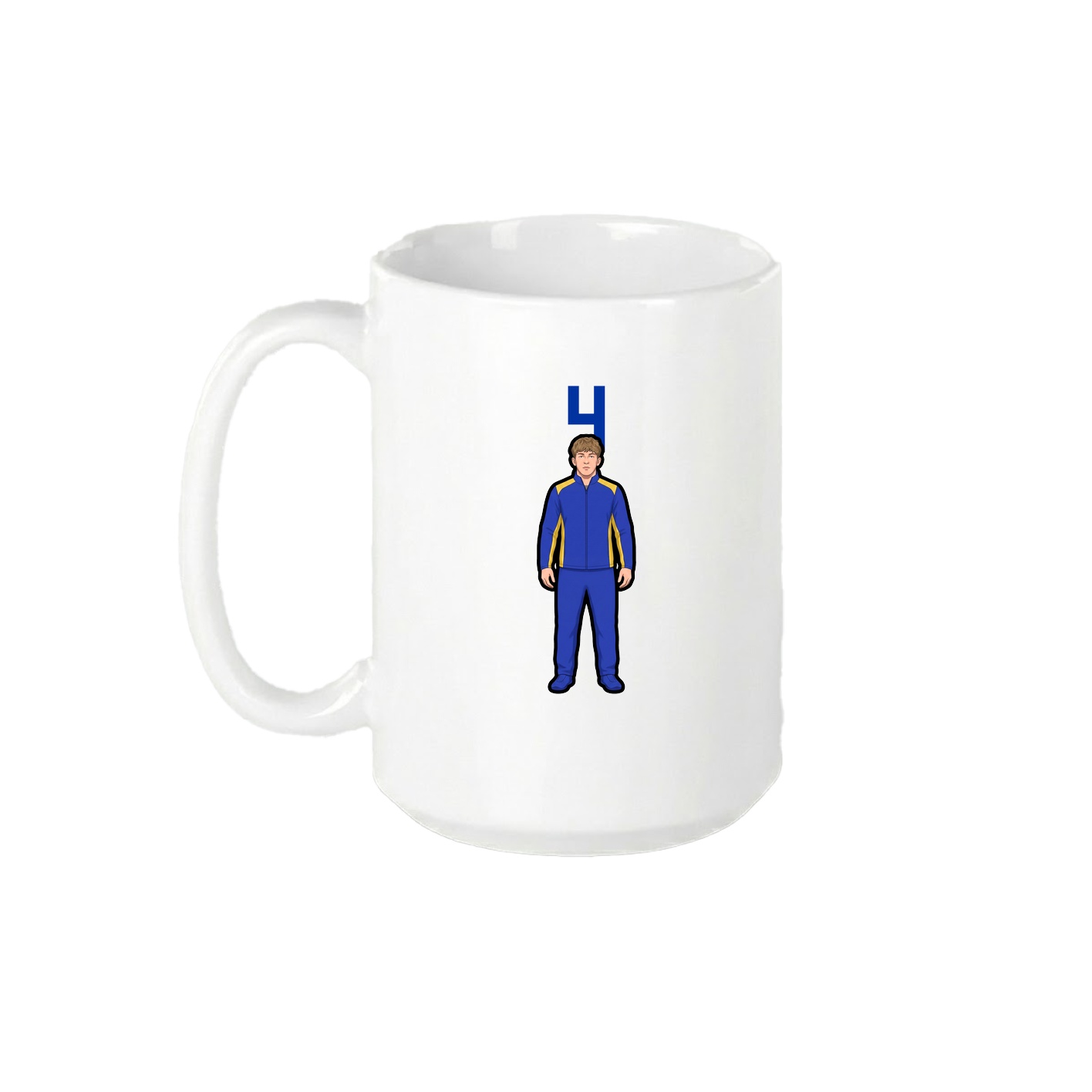 15oz Coffee Mug — Number Top in White