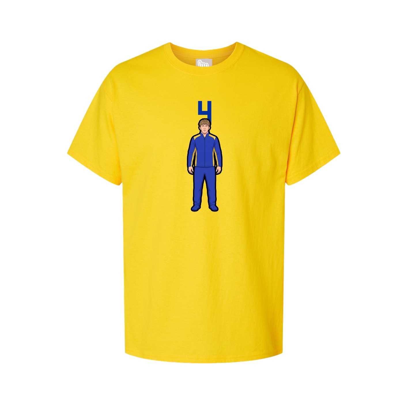 Youth Tee — Number Top in Gold