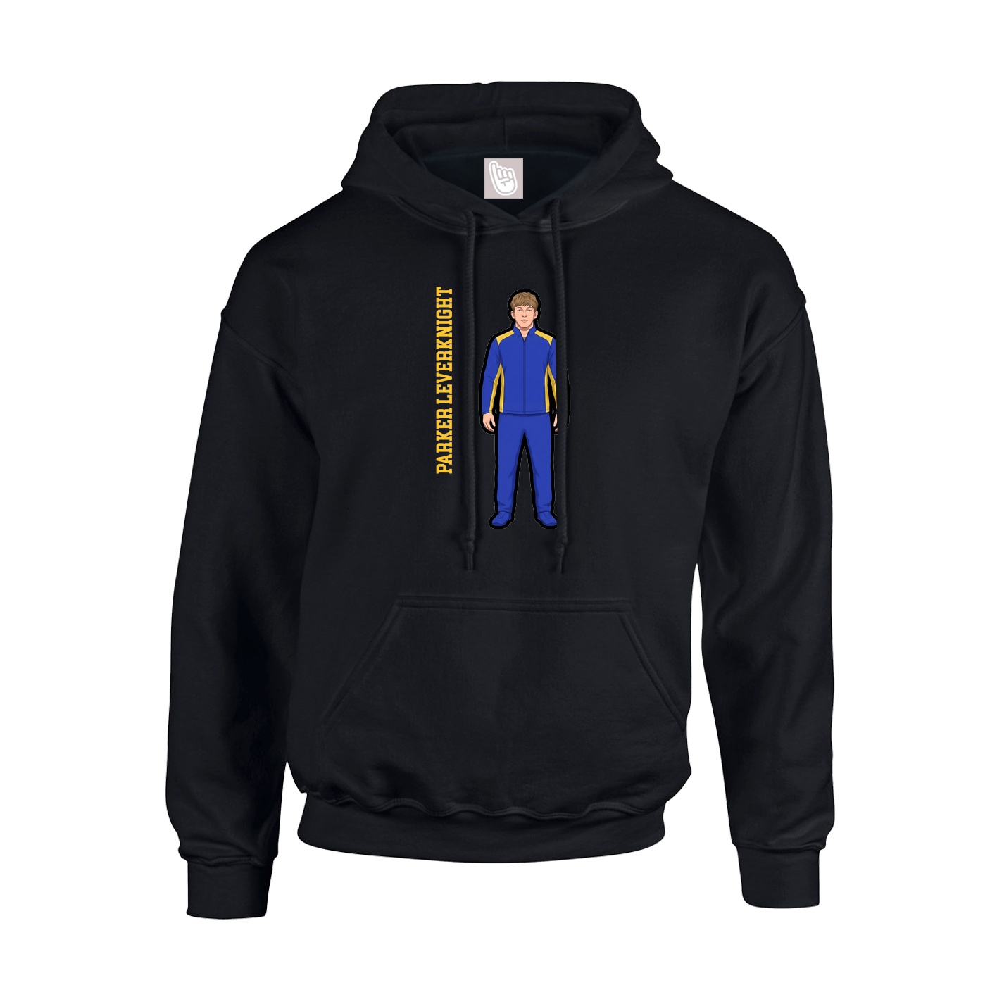 Hoodie — Name Vertical in Black