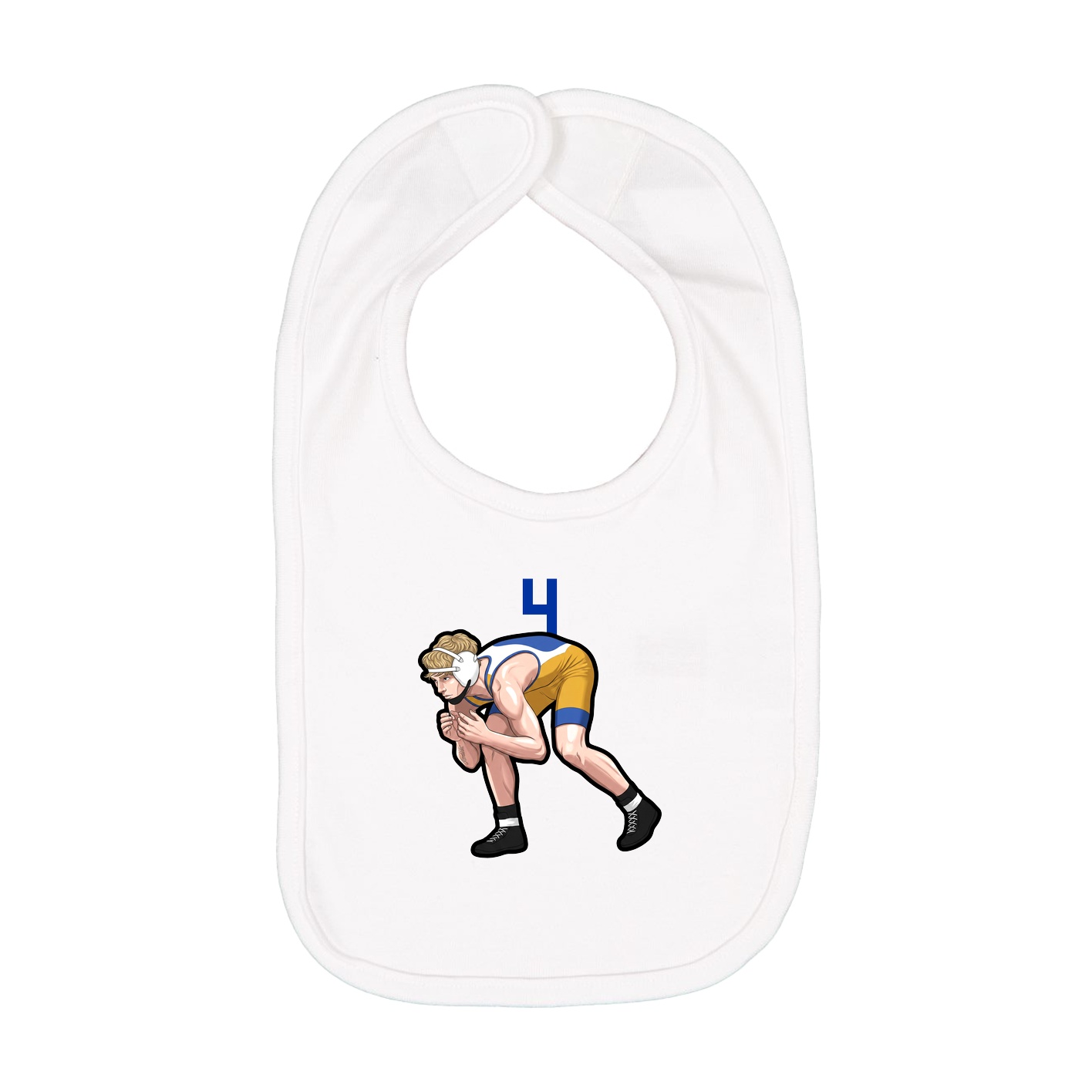 Infant Bib — Number Top in White