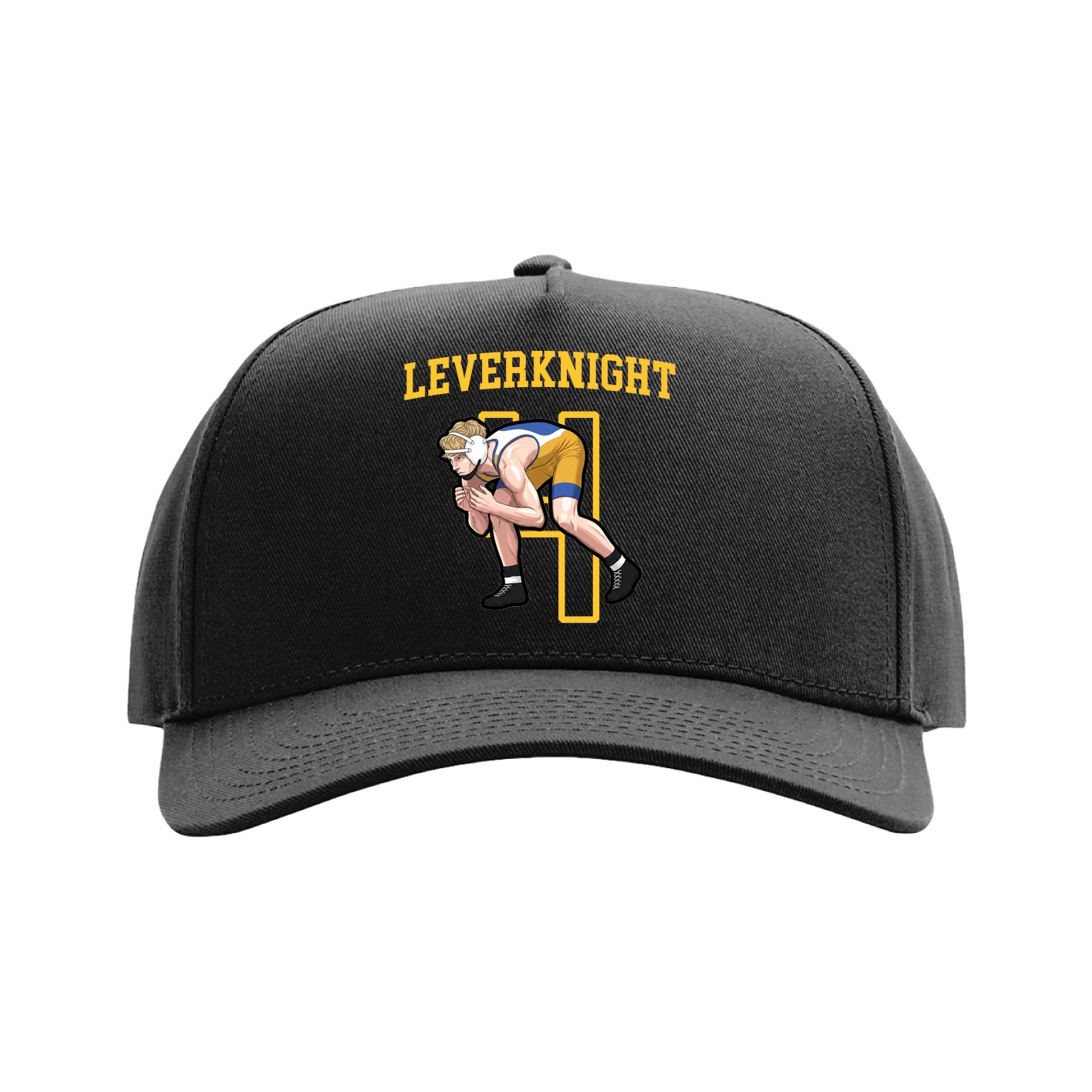 Full Fabric Five-Panel Champ Cap — Shirsey in Black
