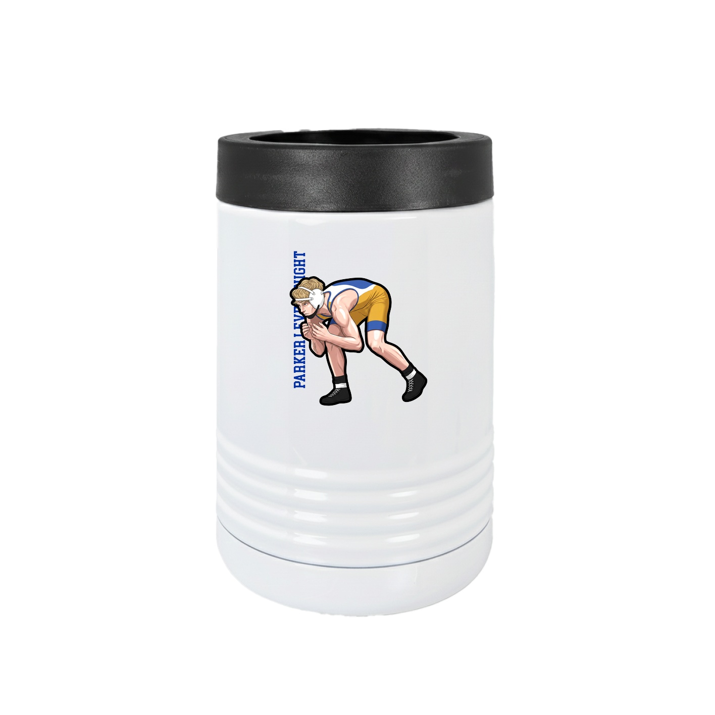 Beverage Holder — Name Vertical in White