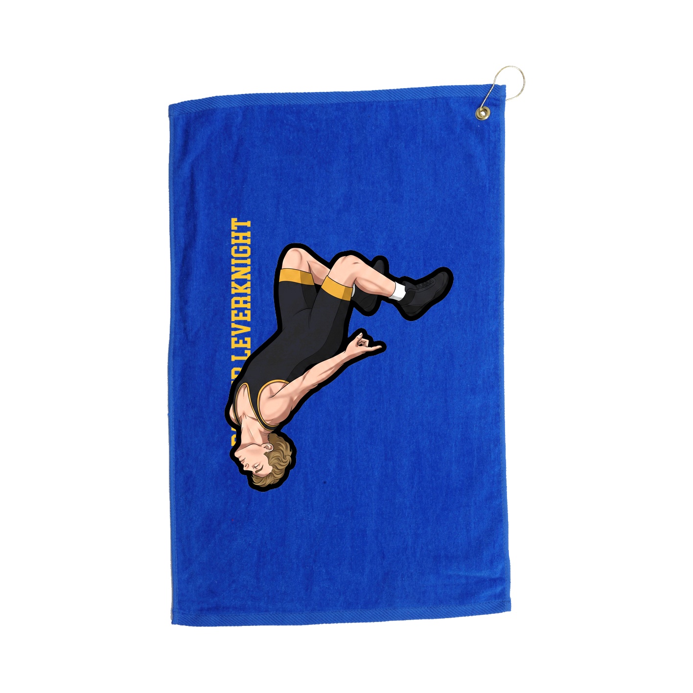 Golf Towel — Name Vertical in Royal