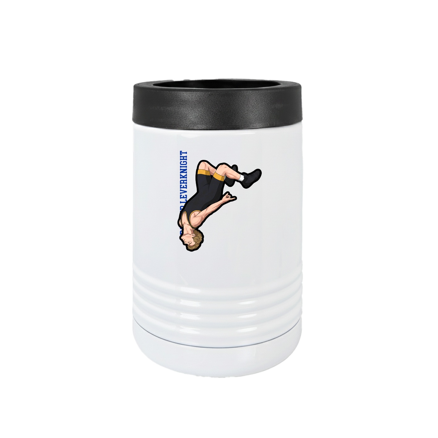 Beverage Holder — Name Vertical in White