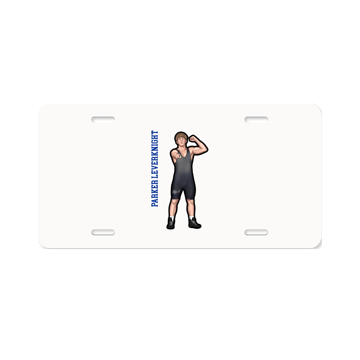 License Plate — Name Vertical in Classic