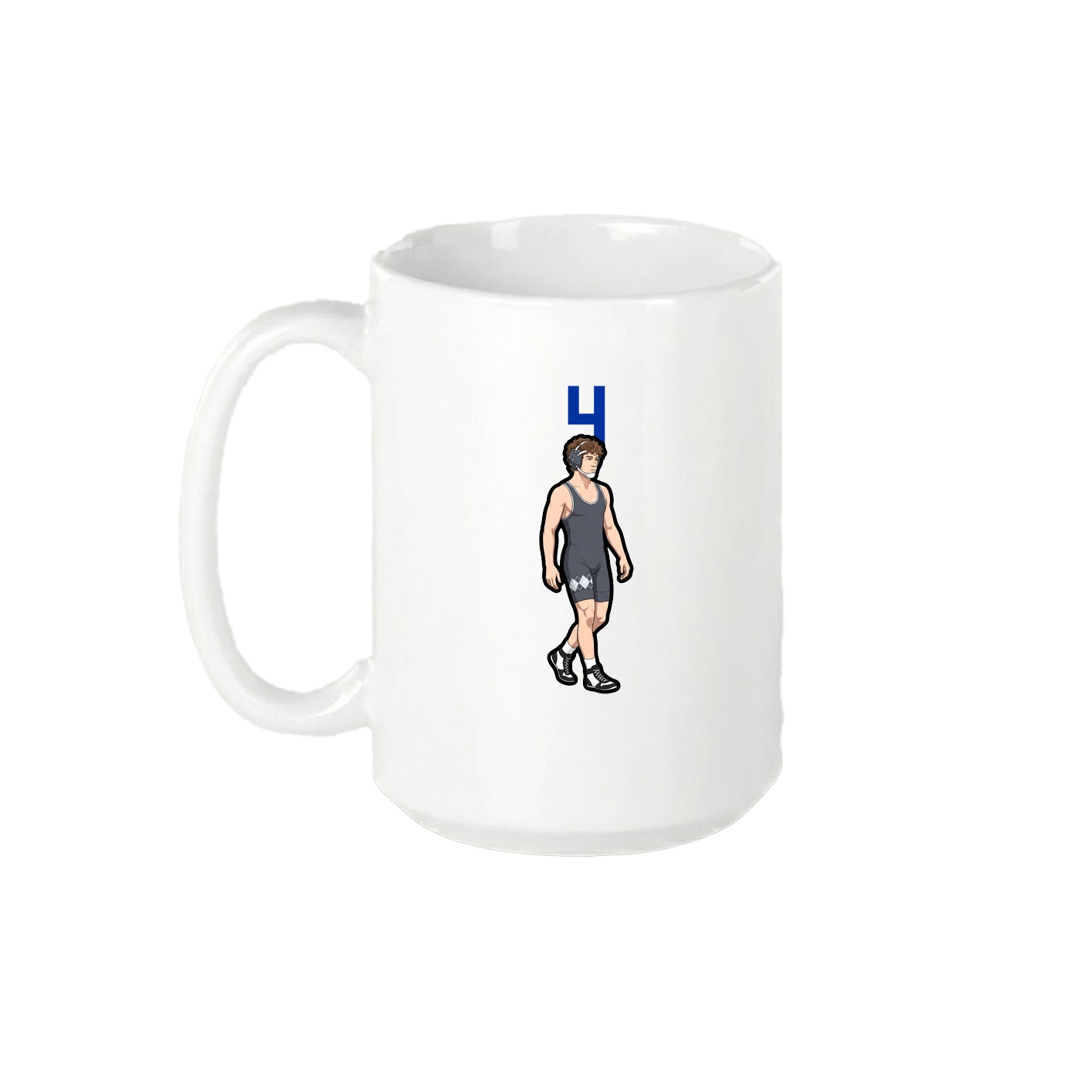 15oz Coffee Mug — Number Top in White