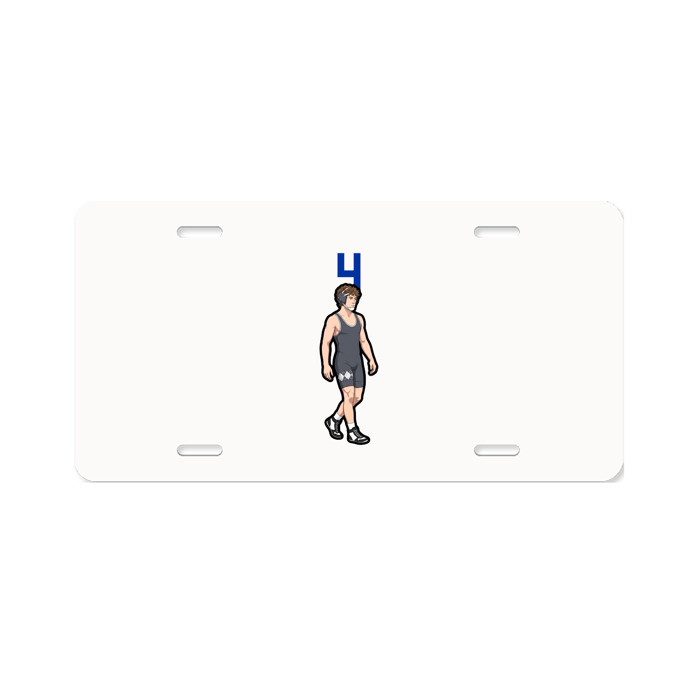 License Plate — Number Top in Classic