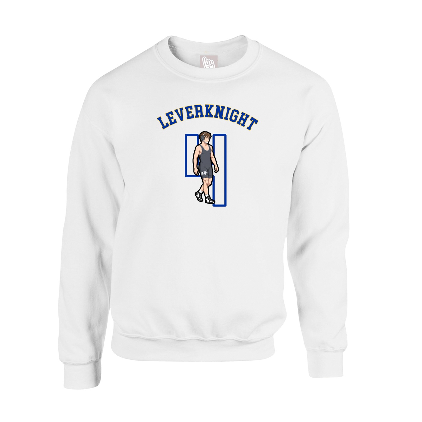 Fleece Crew — Shirsey Arch in White