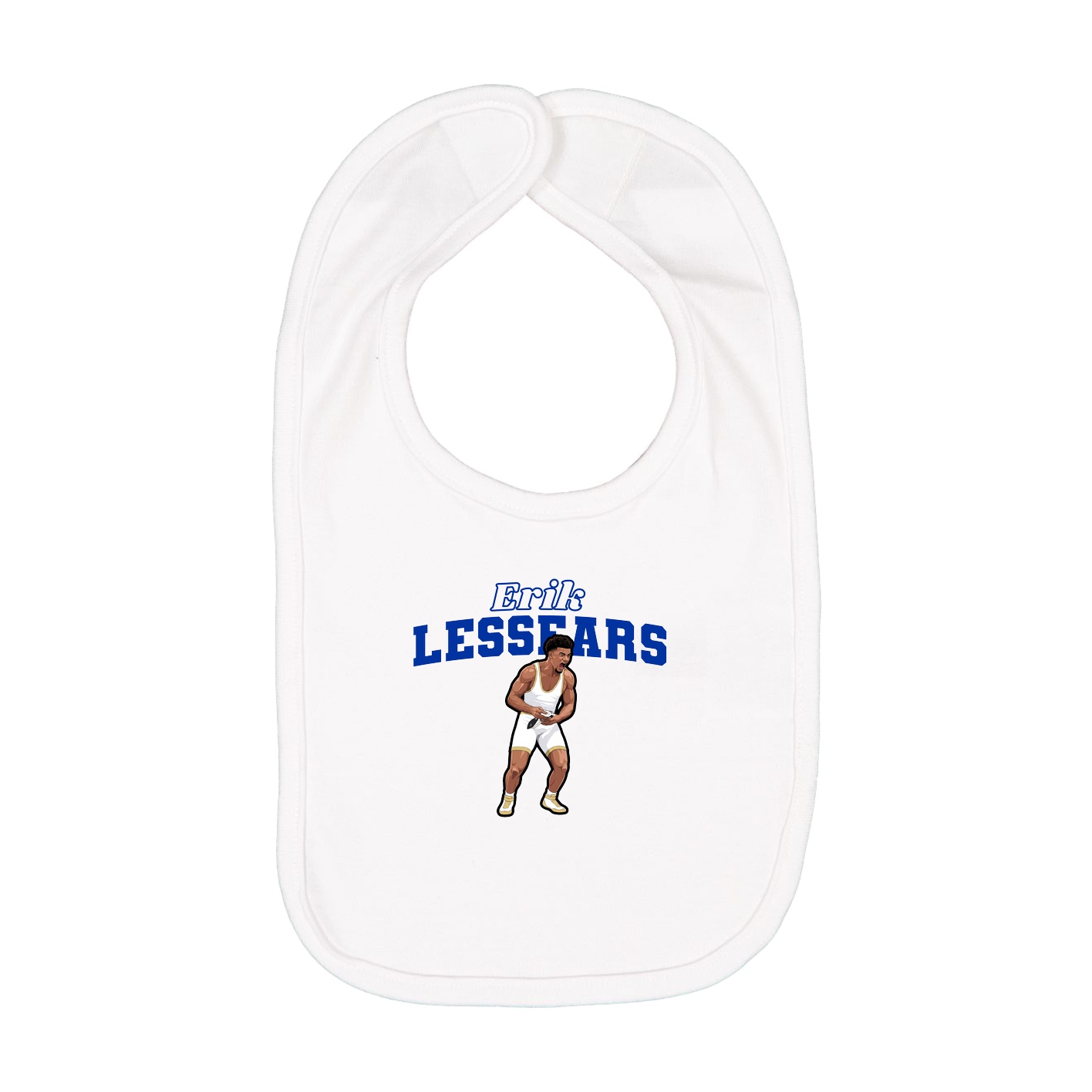 Infant Bib — Name Arch in White
