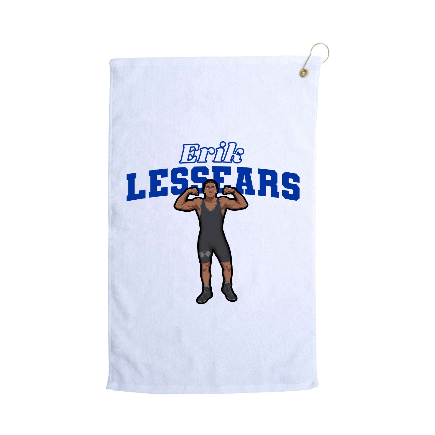 Golf Towel — Name Arch in White