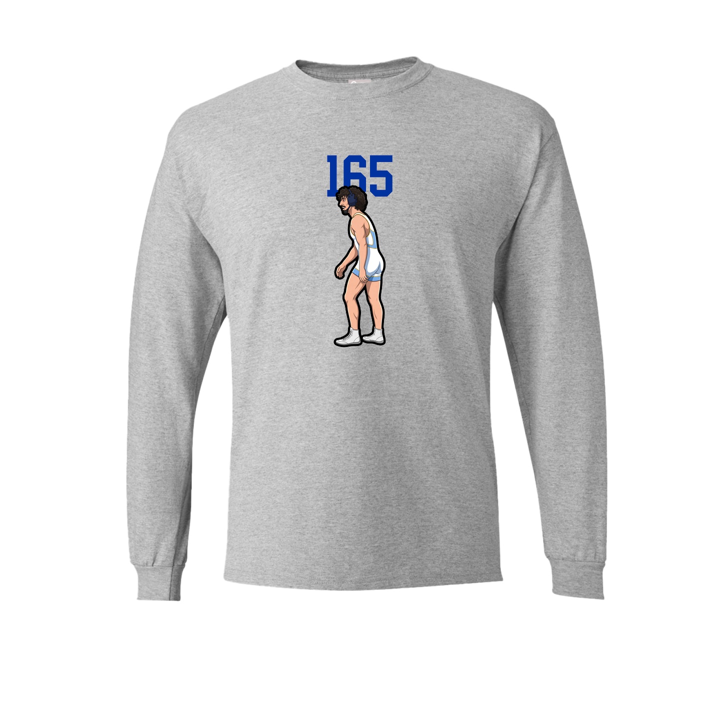 Long Sleeve Tee — Number Top in Grey