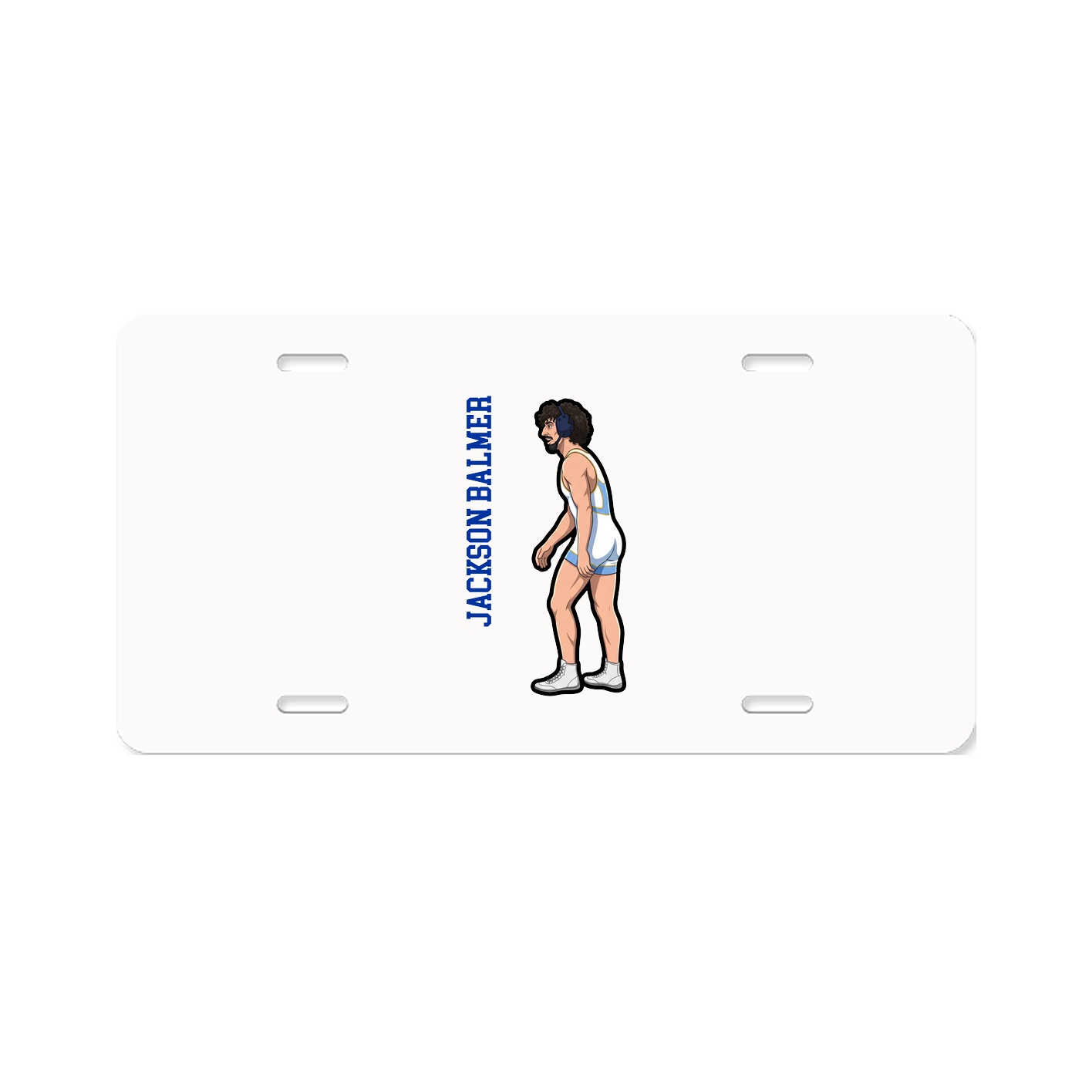 License Plate — Name Vertical in Classic