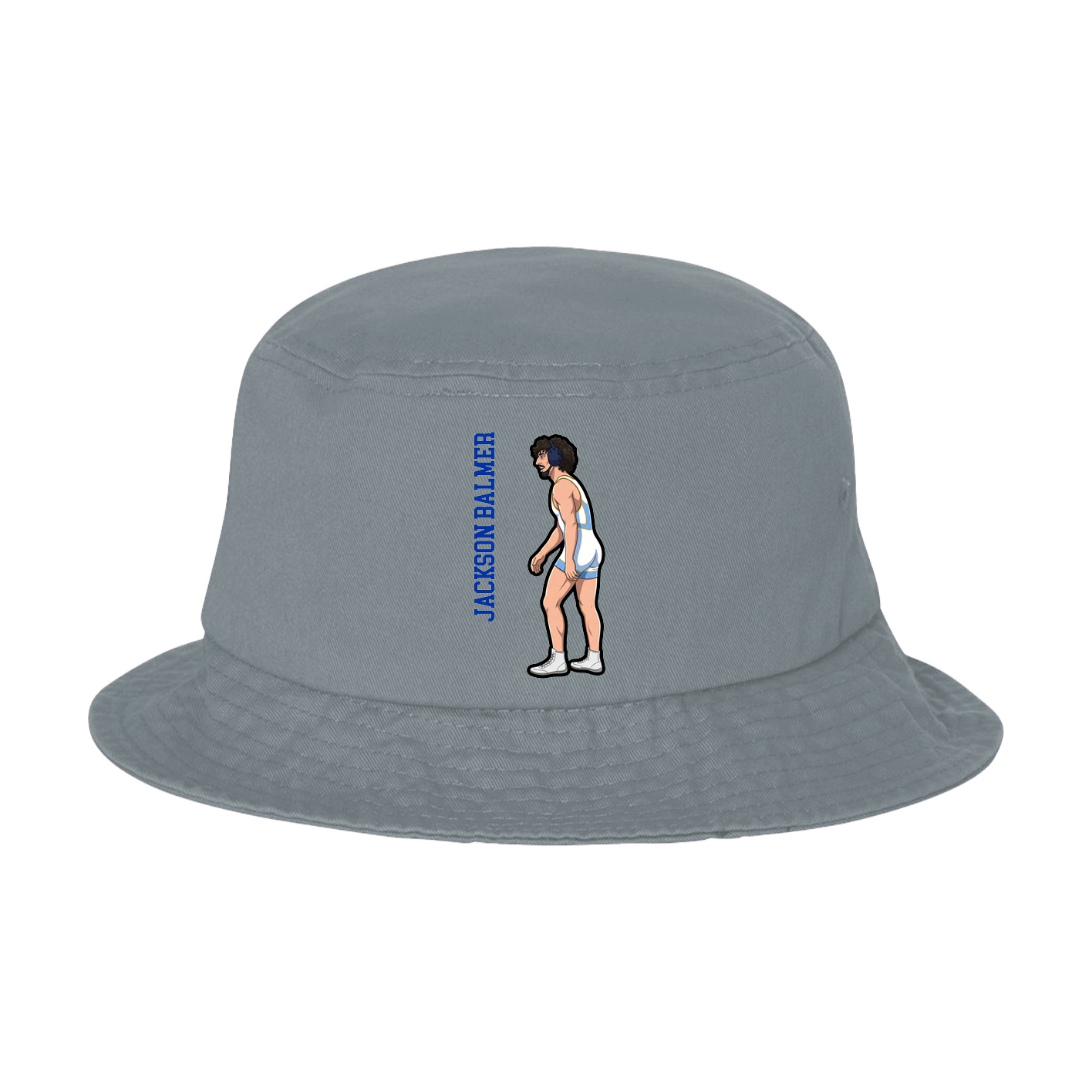 Bucket Cap — Name Vertical in Grey