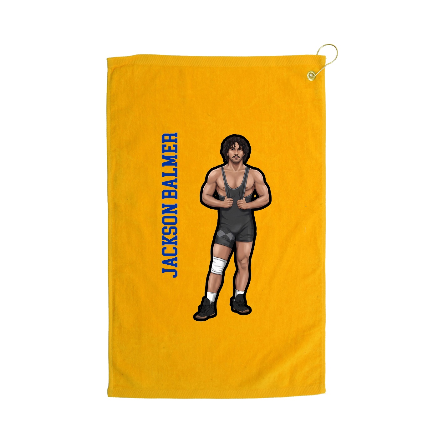 Golf Towel — Name Vertical in Gold