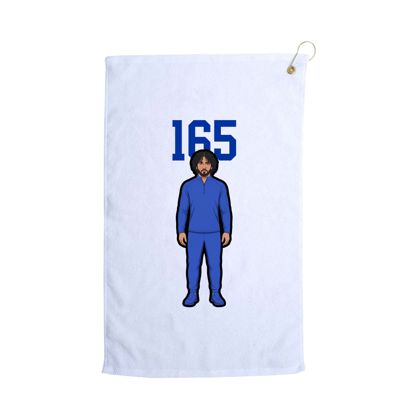Golf Towel — Number Top in White