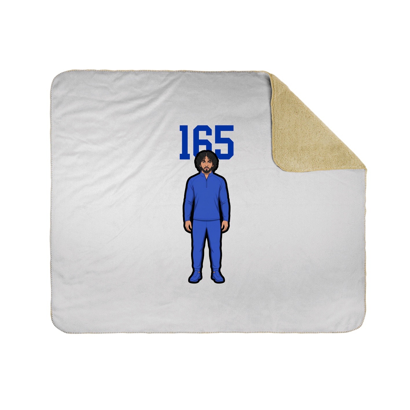 Throw Blanket — Number Top in White