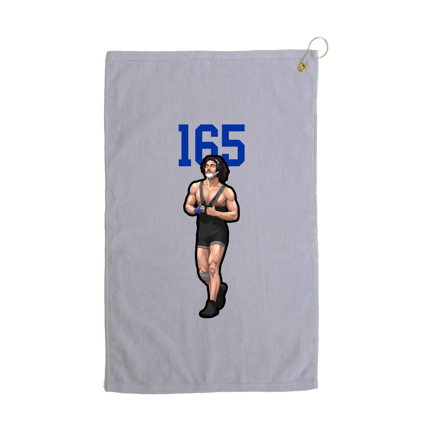 Golf Towel — Number Top in Grey
