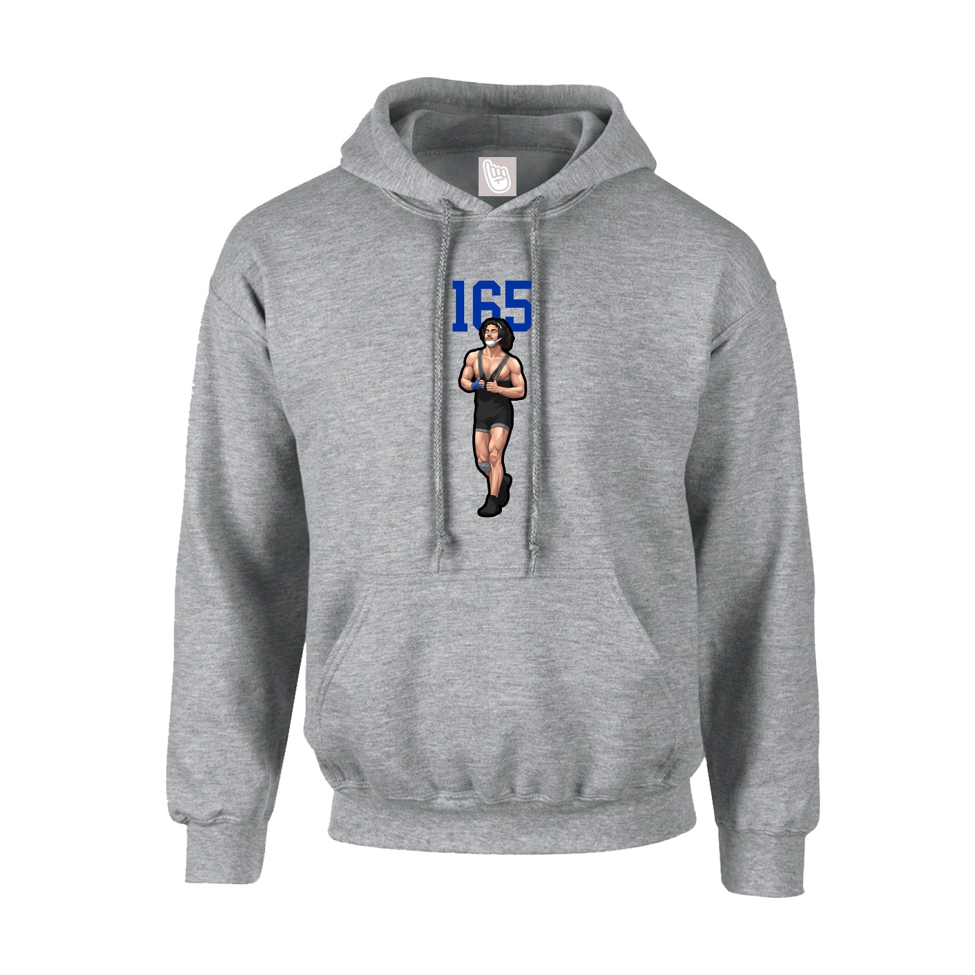 Hoodie — Number Top in Grey