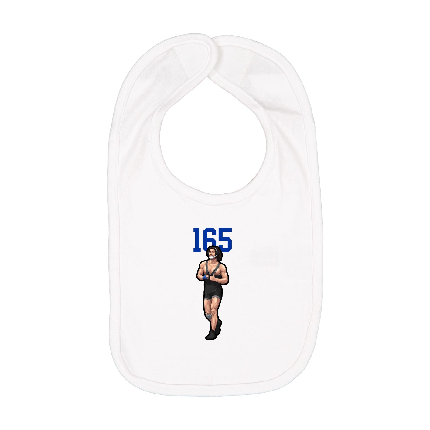 Infant Bib — Number Top in White