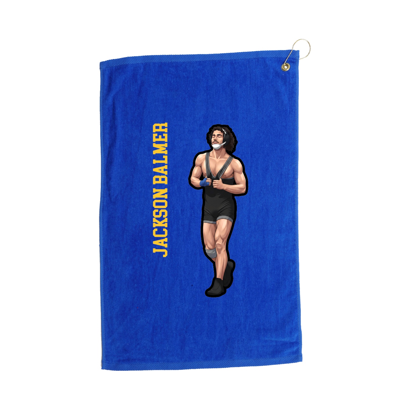 Golf Towel — Name Vertical in Royal