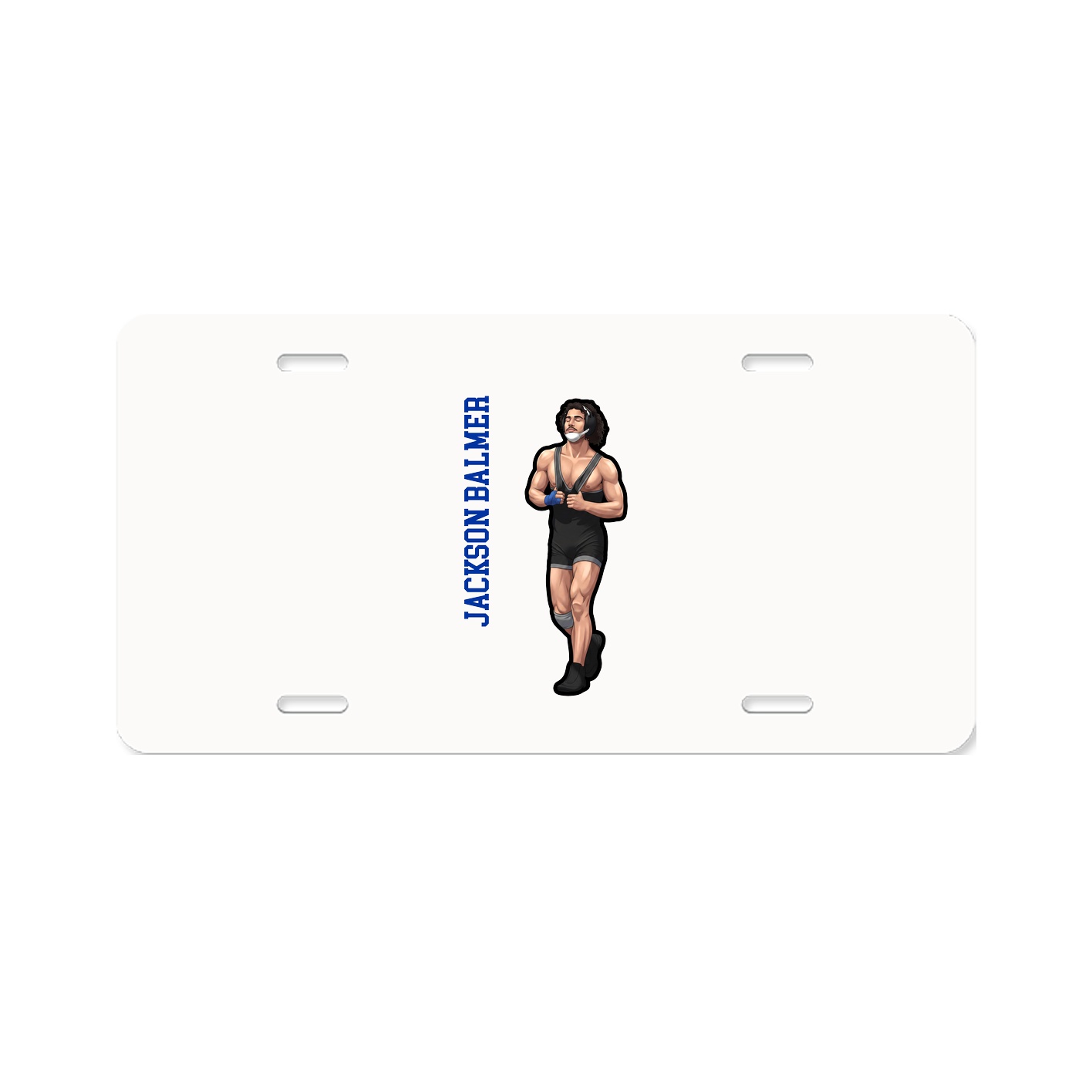 License Plate — Name Vertical in Classic