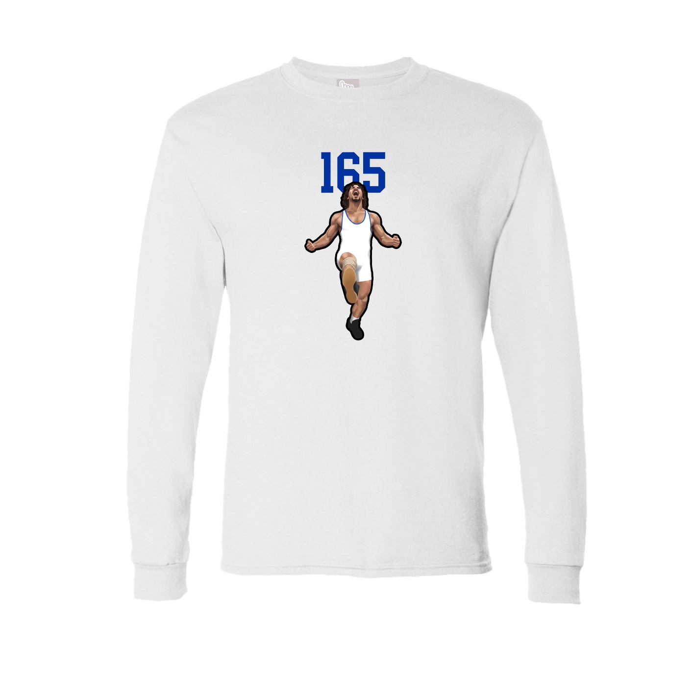 Long Sleeve Tee — Number Top in White