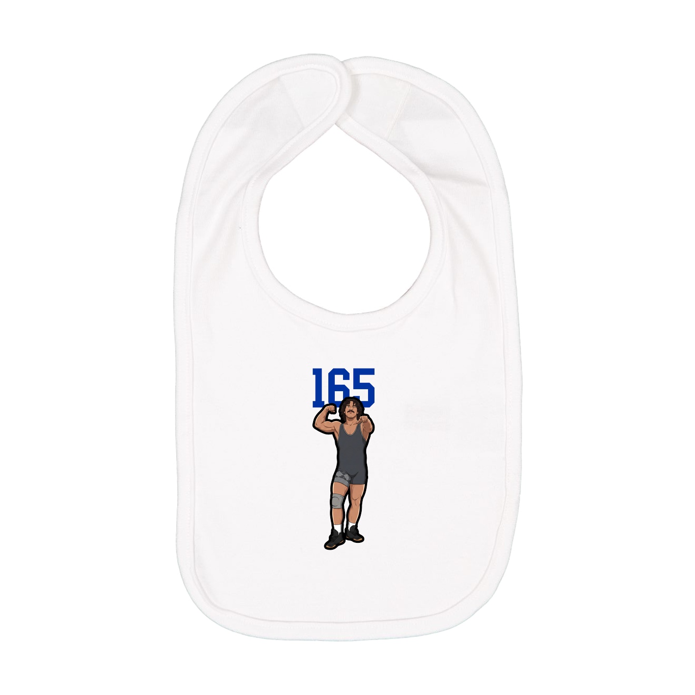 Infant Bib — Number Top in White