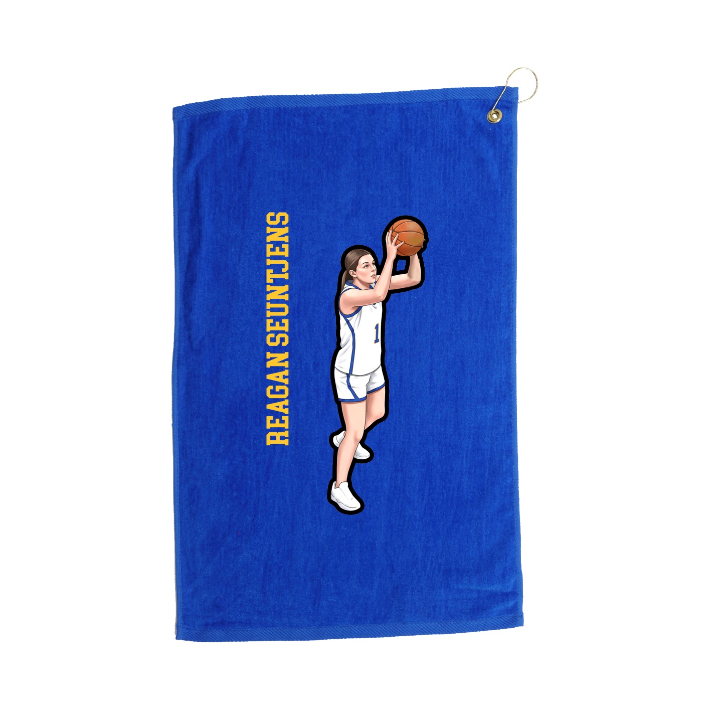 Golf Towel — Name Vertical in Royal