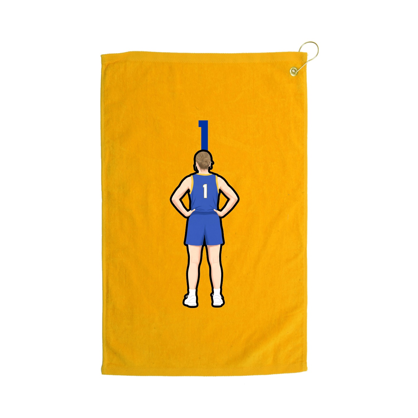 Golf Towel — Number Top in Gold