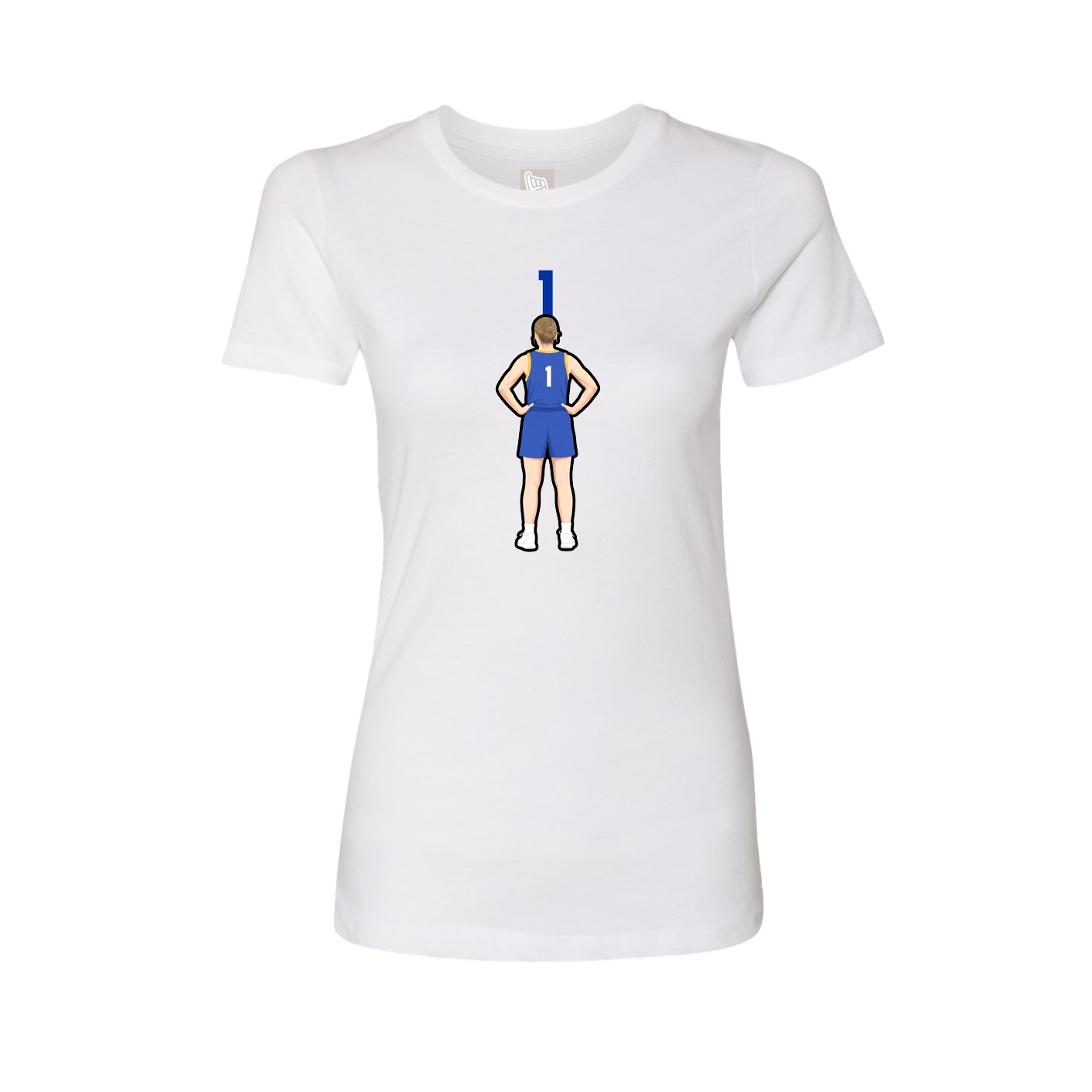 Fitted Women's Tee — Number Top in White
