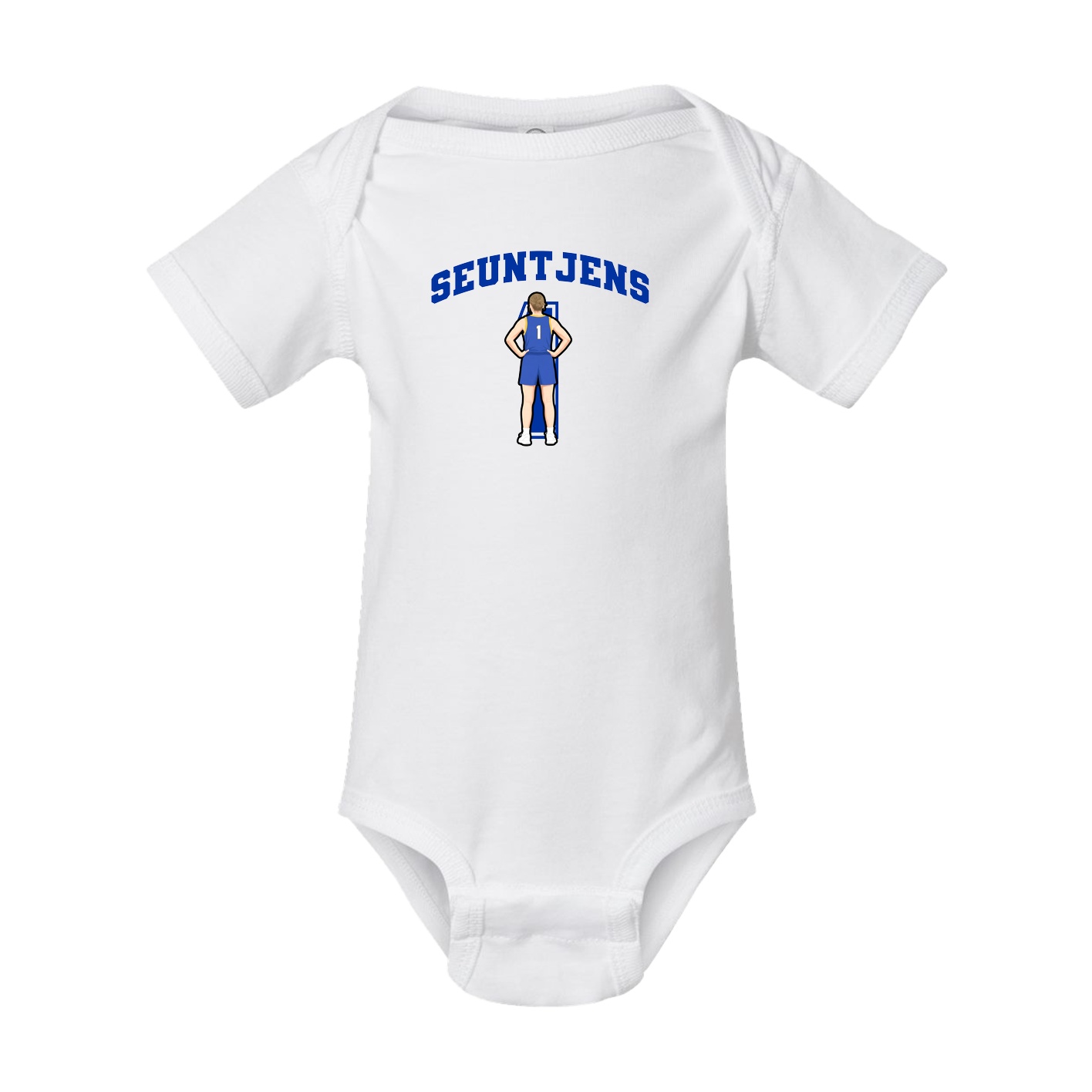 Baby Onesie — Number in White
