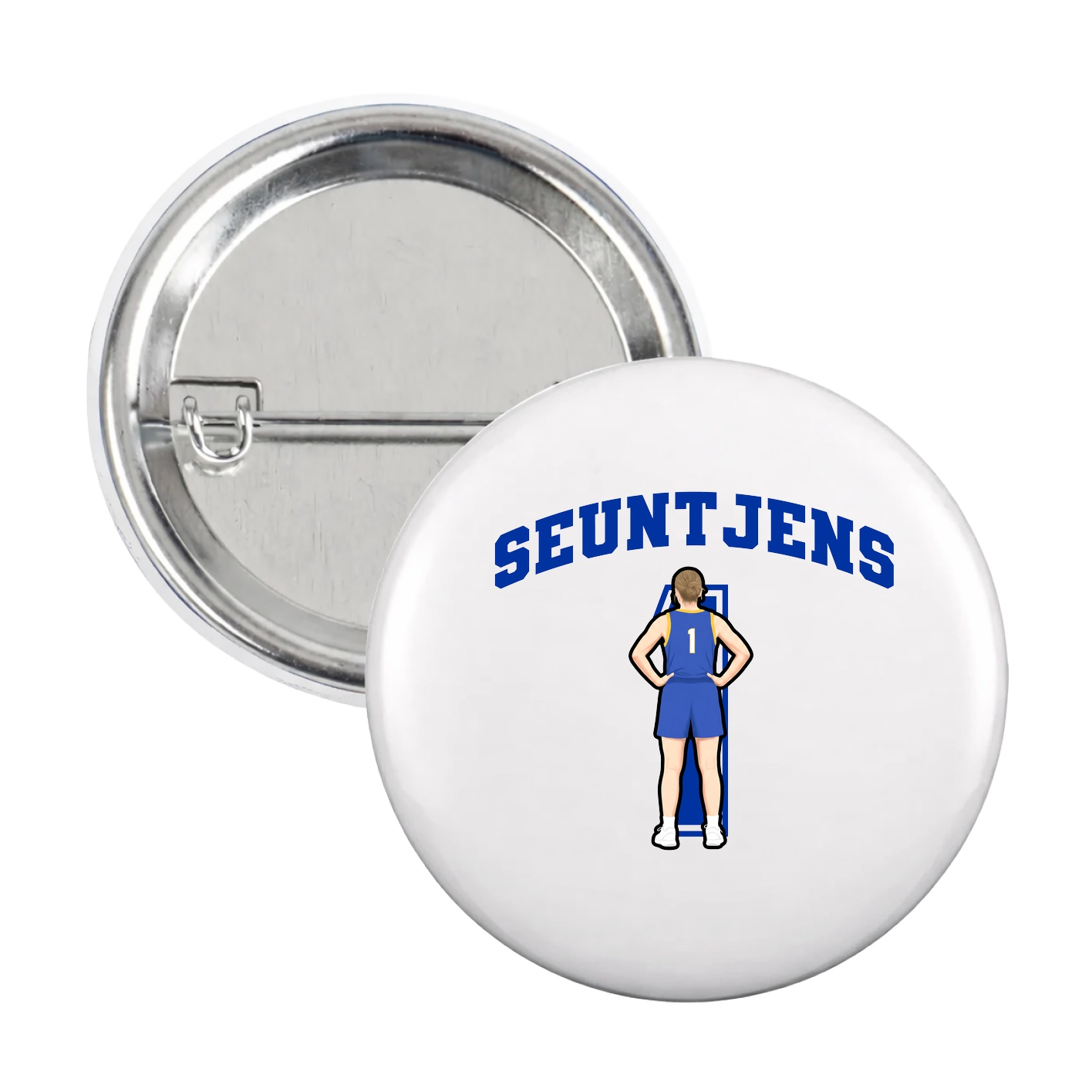 Game Day Button — Number in White