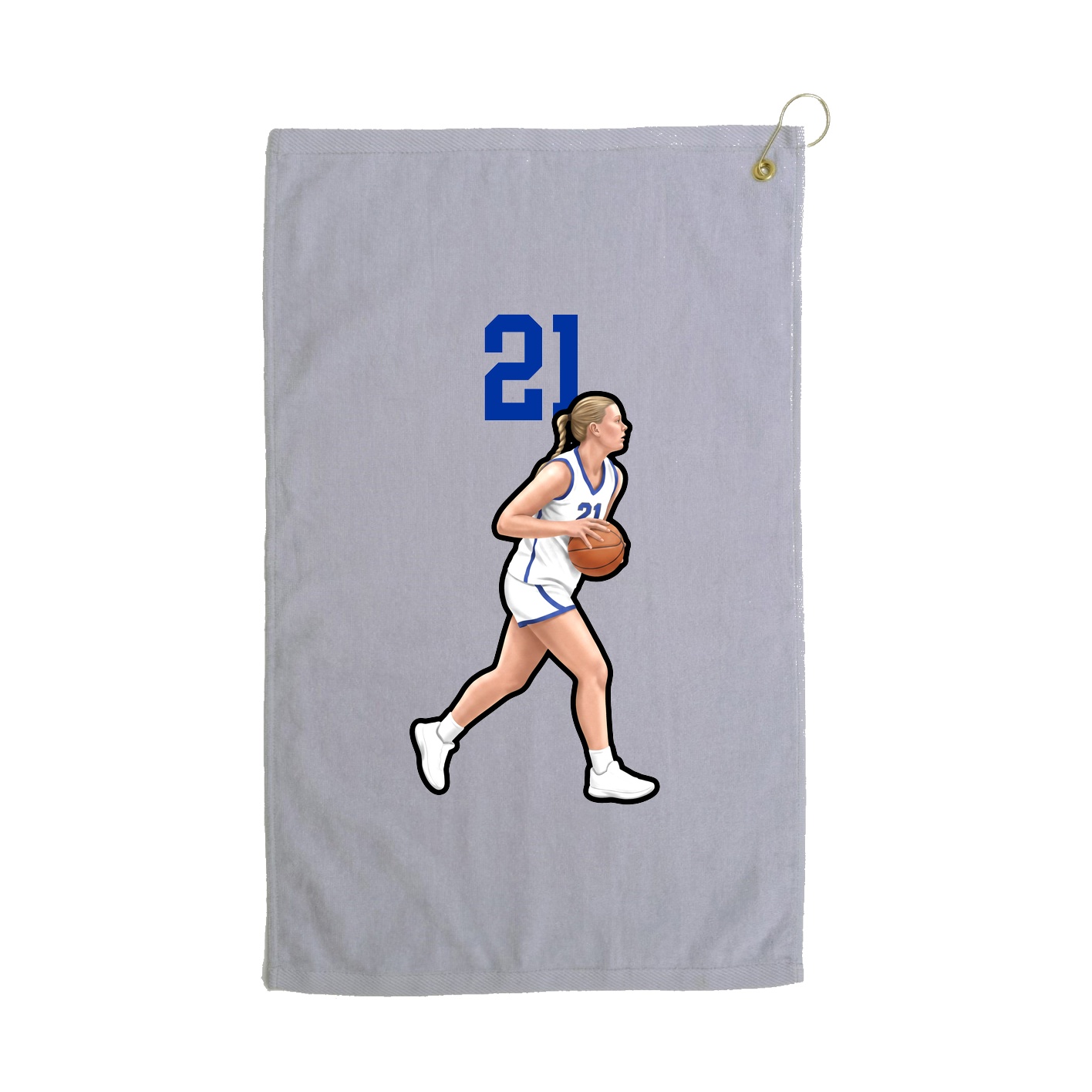 Golf Towel — Number Top in Grey
