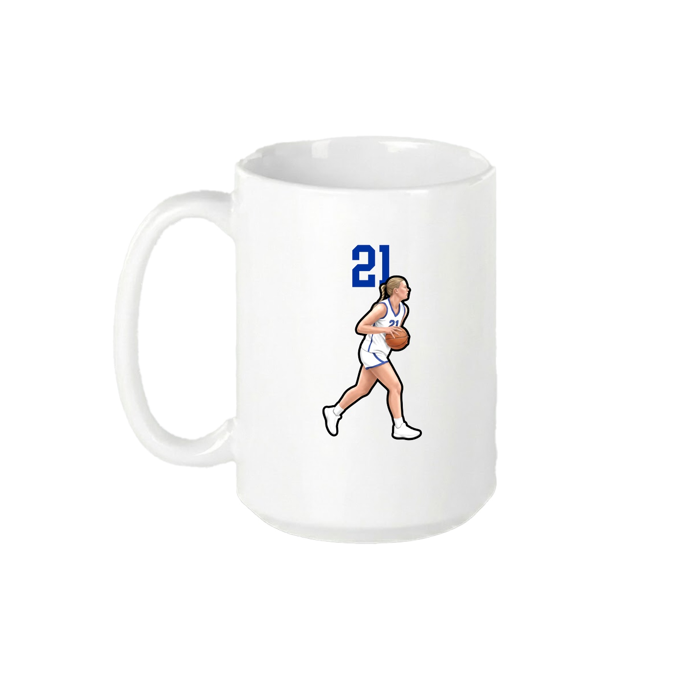 15oz Coffee Mug — Number Top in White