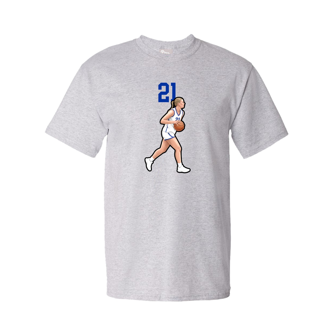Youth Tee — Number Top in Grey