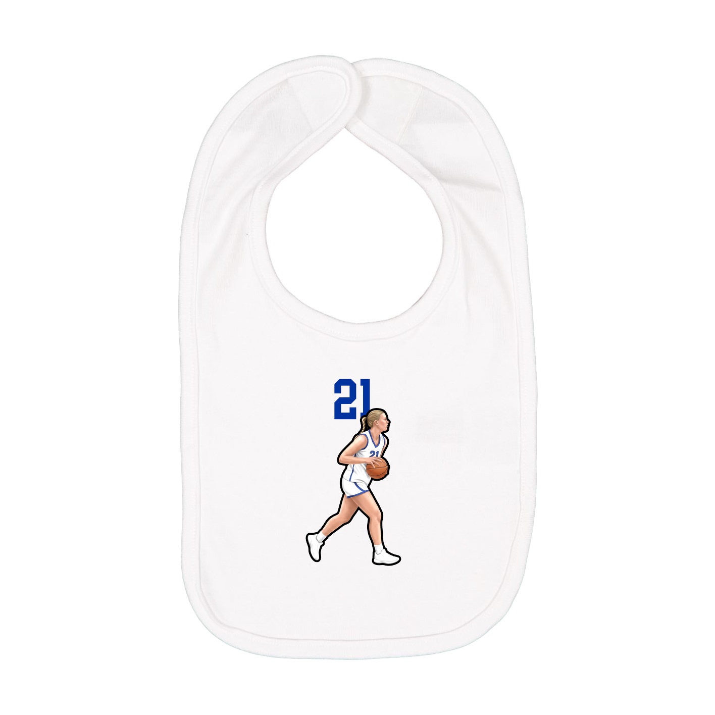 Infant Bib — Number Top in White