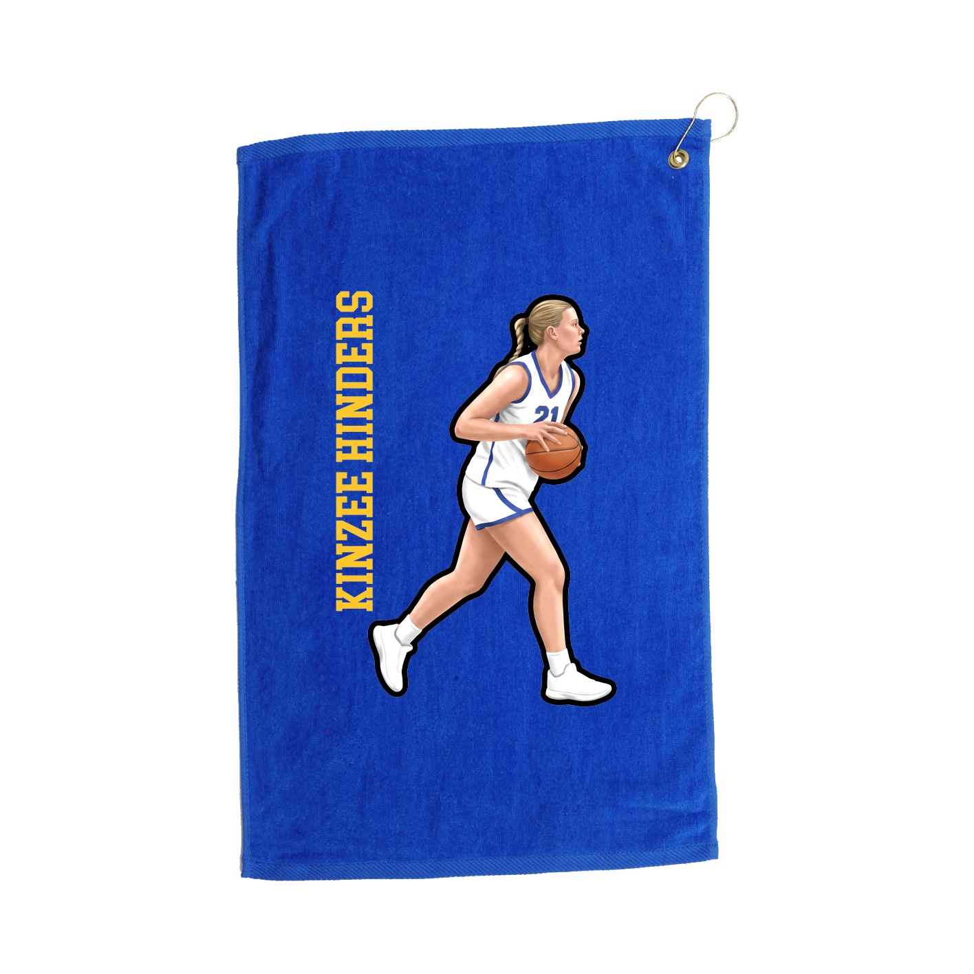 Golf Towel — Name Vertical in Royal